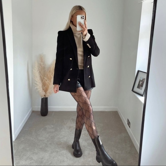 NWT Zara Shoulder Pad Double Breasted Blazer - Picture 11 of 11